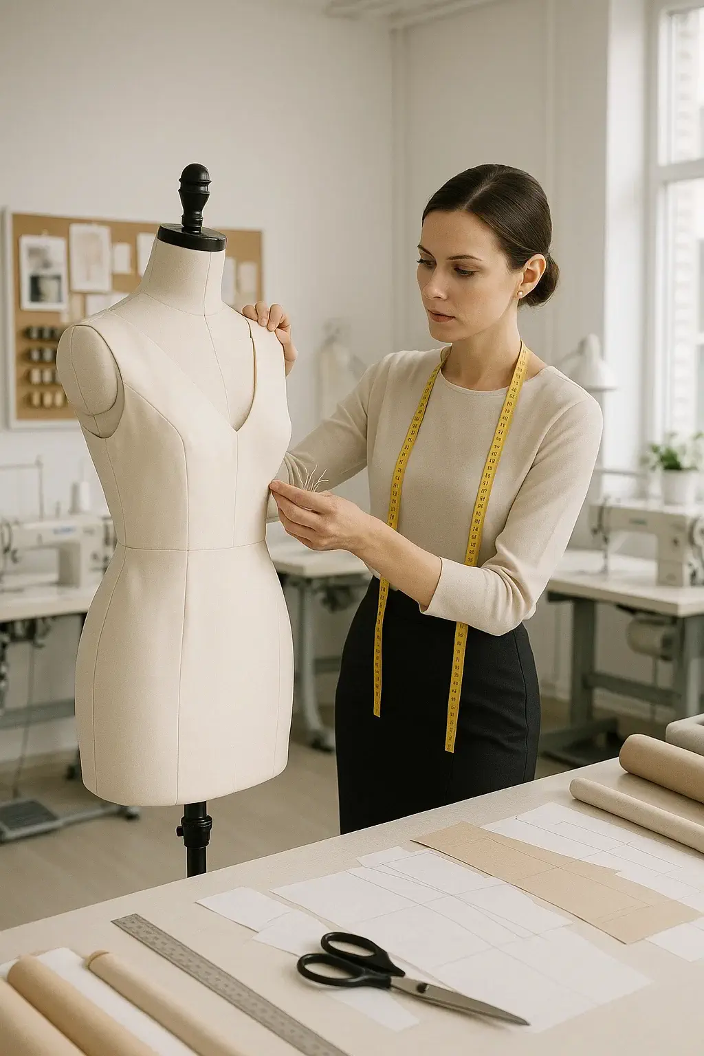 personal dress designer Fashion Designer Designing Clothes In Her Fashion Design Studio Photo (140560)